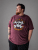 Kam Jeans 5753 Buccaneer Print T-Shirt BURGUNDY MARL - Koszulki - T-shirty meskie Duże Rozmiary - 2XL-14XL