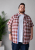 Kam Jeans 6368 Checked Short Sleeve Shirt Red - Koszule - Koszule 2XL-10XL