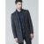D555 Terry Checked Overcoat Charcoal - Kurtki Męskie Duże Rozmiary - Kurtki Duże rozmiary 2XL-8XL