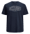 Jack & Jones Preston Crew Neck T-Shirt Navy - Koszulki - T-shirty meskie Duże Rozmiary - 2XL-14XL