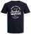 Jack & Jones JJERAFA TEE Navy - Koszulki - T-shirty meskie Duże Rozmiary - 2XL-14XL