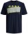 Jack & Jones JCOBOOSTER TEE Navy - Koszulki - T-shirty meskie Duże Rozmiary - 2XL-14XL