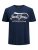 Jack & Jones JPRBLUBOOSTER TEE Navy - Koszulki - T-shirty meskie Duże Rozmiary - 2XL-14XL