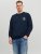 Jack & Jones JCOFILO Crew Neck Sweater with Back Print Navy Blazer - Bluzy & bluzy z kapturem - Bluzy & Bluzy z kapturem 2XL-12XL