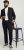 Jack & Jones SOLARIS Trousers Black - Garnitury - Garnitury dużych rozmiarach