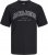 Jack & Jones CALEB VARSITY O-Neck T-Shirt Black - Koszulki - T-shirty meskie Duże Rozmiary - 2XL-14XL