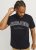 Jack & Jones CALEB VARSITY O-Neck T-Shirt Black - Koszulki - T-shirty meskie Duże Rozmiary - 2XL-14XL