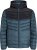 Jack & Jones SPRINT Black Blocking Quilted Hooded Jacket Turquoise Blue - Kurtki Męskie Duże Rozmiary - Kurtki Duże rozmiary 2XL-8XL