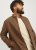 Jack & Jones DYLAN Clean Jacket Brown - Kurtki Męskie Duże Rozmiary - Kurtki Duże rozmiary 2XL-8XL