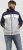 Jack & Jones RUSH White/Grey Blocking Bomber Jacket with Hood Navy Blazer - Kurtki Męskie Duże Rozmiary - Kurtki Duże rozmiary 2XL-8XL
