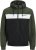 Jack & Jones RUSH Bomber Jacket with Hood Green - Kurtki Męskie Duże Rozmiary - Kurtki Duże rozmiary 2XL-8XL