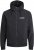 Jack & Jones RUSH SOLID Bomber Jacket with Hood Black - Kurtki Męskie Duże Rozmiary - Kurtki Duże rozmiary 2XL-8XL