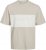 Jack & Jones LEGACY BLOCKING T-Shirt Beige - Koszulki - T-shirty meskie Duże Rozmiary - 2XL-14XL
