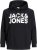Jack & Jones CORP LOGO Large Print Hoodie Black - Bluzy & bluzy z kapturem - Bluzy & Bluzy z kapturem 2XL-12XL
