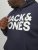 Jack & Jones CORP LOGO Large Print Hoodie Navy Blazer - Bluzy & bluzy z kapturem - Bluzy & Bluzy z kapturem 2XL-12XL
