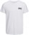 Jack & Jones CORP Logo T-Shirt White w Small Black Print - Koszulki - T-shirty meskie Duże Rozmiary - 2XL-14XL