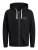 Jack & Jones JJSTAMP ZIP Hoodie Black - Bluzy & bluzy z kapturem - Bluzy & Bluzy z kapturem 2XL-12XL