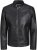 Jack & Jones Rocky Urban Rider Leather Jacket Black - Kurtki Męskie Duże Rozmiary - Kurtki Duże rozmiary 2XL-8XL