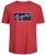 Jack & Jones JORJOSHUA T-shirt Red - Koszulki - T-shirty meskie Duże Rozmiary - 2XL-14XL