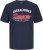 Jack & Jones LOGO O-Neck T-Shirt Dark Blue - Koszulki - T-shirty meskie Duże Rozmiary - 2XL-14XL