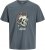 Jack & Jones Anatomy Skull Crew Neck T-Shirt Grey - Koszulki - T-shirty meskie Duże Rozmiary - 2XL-14XL