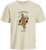 Jack & Jones Anatomy Skull Crew Neck T-Shirt Antique White - Koszulki - T-shirty meskie Duże Rozmiary - 2XL-14XL