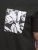 Jack & Jones Split Pocket Print T-Shirt Black - Koszulki - T-shirty meskie Duże Rozmiary - 2XL-14XL
