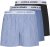 Jack & Jones TOKYO Woven Coronet Blue - Blue Stripes Boxers 3-Pack Black - Bielizna & stroje kąpielowe - Bielizna & Stroje kąpielowe 2XL-8XL