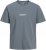 Jack & Jones Lington Back And Front Print Crew Neck T-Shirt Grey - Koszulki - T-shirty meskie Duże Rozmiary - 2XL-14XL