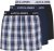 Jack & Jones Saigon Blue/Red Check Woven Boxers 3-Pack Navy Blazer - Bielizna & stroje kąpielowe - Bielizna & Stroje kąpielowe 2XL-8XL
