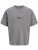 Jack & Jones Summer Sago Print Crew Neck T-Shirt Gray Flannel - Koszulki - T-shirty meskie Duże Rozmiary - 2XL-14XL