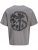 Jack & Jones Summer Sago Print Crew Neck T-Shirt Gray Flannel - Koszulki - T-shirty meskie Duże Rozmiary - 2XL-14XL