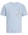 Jack & Jones Tavira Aop Pocket Crew Neck T-Shirt Skyway - Koszulki - T-shirty meskie Duże Rozmiary - 2XL-14XL