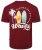 Kam Jeans 5709 Summer Adventure Print Tee Burgundy - Koszulki - T-shirty meskie Duże Rozmiary - 2XL-14XL