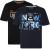 Kam Jeans 5736 NY Print T-Shirts 2-Pack - Koszulki - T-shirty meskie Duże Rozmiary - 2XL-14XL