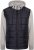 Kam Jeans KV135 Quilted Zip Thru Hoody with Padded Body & Jersey Sleeves Navy TALL SIZES - ODZIEŻ MĘSKA MT-6XLT - WYSOKIE-rozmiary