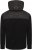 Kam Jeans KV136 Padded Body And Jersey Sleeves Hybrid Zip Thru Quilted Hoody Black TALL SIZES - ODZIEŻ MĘSKA MT-6XLT - WYSOKIE-rozmiary