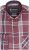 Kam Jeans P038 LS Premium Cotton Check Shirt Wine - Koszule - Koszule 2XL-10XL