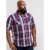 D555 Terell Shirt Navy/Red - Koszule - Koszule 2XL-10XL