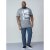 D555 Howie Fine Stripe T-shirt Grey - Koszulki - T-shirty meskie Duże Rozmiary - 2XL-14XL