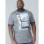 D555 Howie Fine Stripe T-shirt Grey - Koszulki - T-shirty meskie Duże Rozmiary - 2XL-14XL