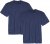 Adamo Marlon Comfort fit 2-pack T-shirt Denim Blue - Koszulki - T-shirty meskie Duże Rozmiary - 2XL-14XL