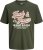 Jack & Jones Logo 2COL T-Shirt Green - Koszulki - T-shirty meskie Duże Rozmiary - 2XL-14XL