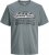 Jack & Jones Logo 2COL T-shirt Grey - Koszulki - T-shirty meskie Duże Rozmiary - 2XL-14XL