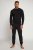 JP1880 Two-piece Pyjamas Long Sleeve and Long Trousers Black - Bielizna & stroje kąpielowe - Bielizna & Stroje kąpielowe 2XL-8XL