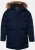 JP1880 Quilted Parka Lightweight and Warm with Faux Fur Hood Navy - Kurtki Męskie Duże Rozmiary - Kurtki Duże rozmiary 2XL-8XL