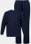 JP1880 Two-piece Pyjamas Long Sleeve and Long Trousers Navy - Bielizna & stroje kąpielowe - Bielizna & Stroje kąpielowe 2XL-8XL