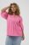 Kaffe Curve Karlia 3/4 Sleeve Blouse Pink - Bluzki & koszule - 