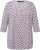 Ulla Popken Polka Dot 3/4 Sleeve Square Neck A-Line Tee Light Blue-Grey - Koszulki z nadrukiem dla kobiet - 