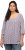 Ulla Popken Polka Dot 3/4 Sleeve Square Neck A-Line Tee Light Blue-Grey - Koszulki z nadrukiem dla kobiet - 